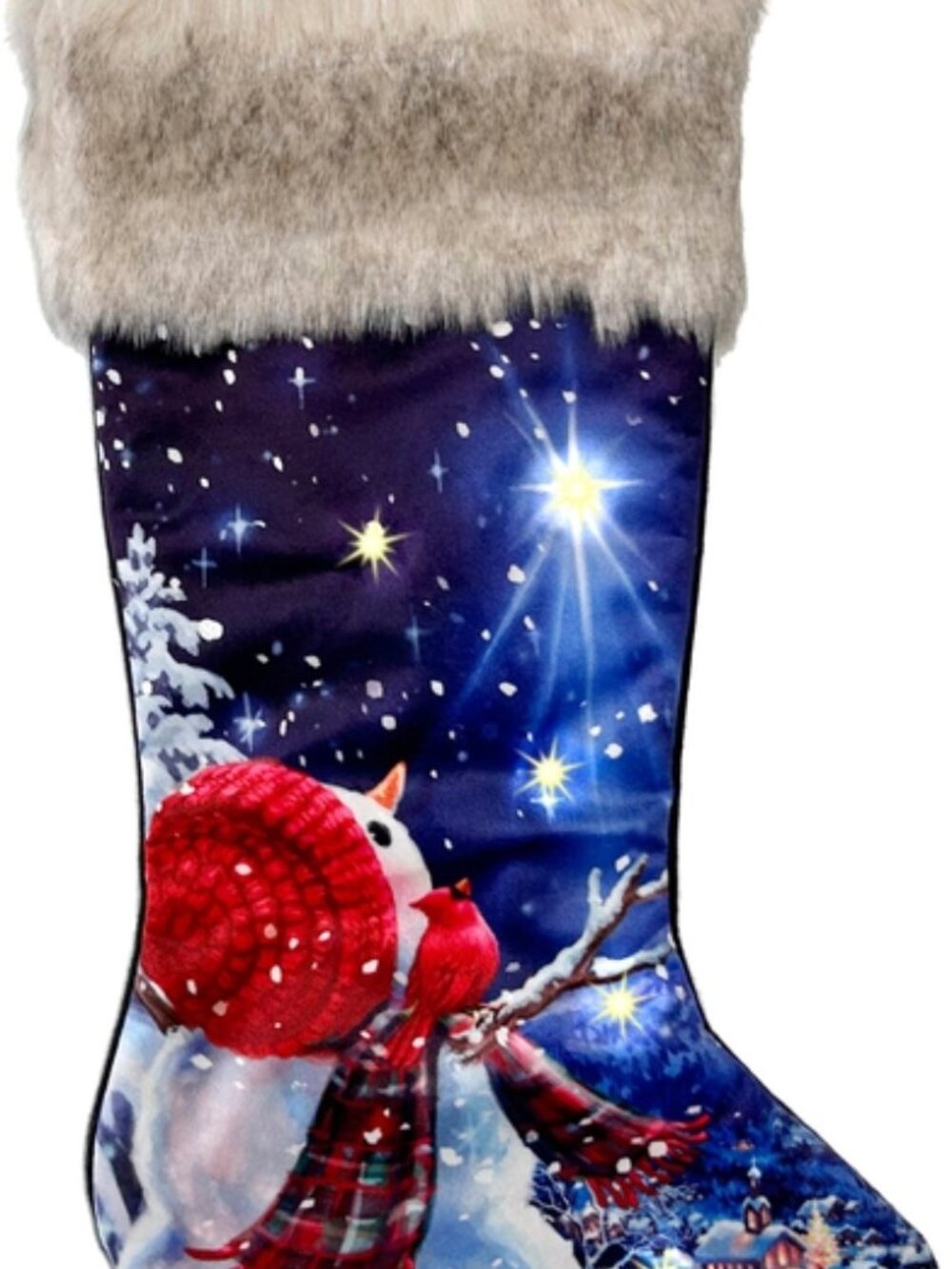 Snowman Led Stocking - Picture 2 of 6